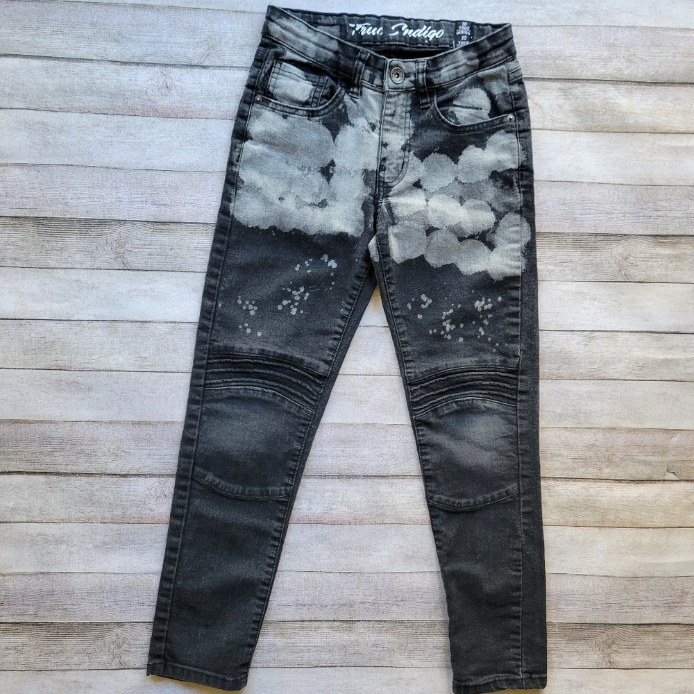True Indigo Boys black faded denim jeans size 10